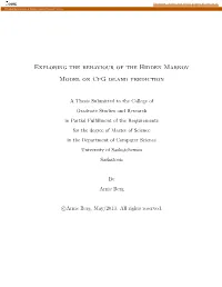 Exploring the Behaviour of the Hidden Markov Model on Cpg Island Prediction