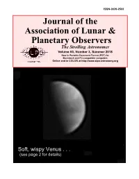 Journal of the Association of Lunar & Planetary Observers