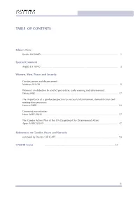 Table of Contents