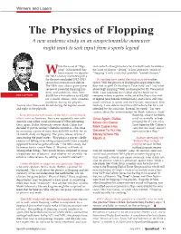 The Physics of Flopping a New Academic Study on an Unsportsmanlike Maneuver Might Want to Seek Input from a Sports Legend