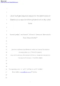 Use of Reca Gene Sequence Analysis for the Identification Of