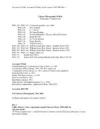 A Preliminary Container List