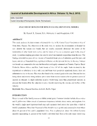 Analysis of Demand for Rice in Ile Ife, Osun State, Nigeria