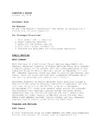 DIRECTOR's REPORT October 24, 2019