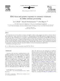 EEG Theta and Gamma Responses to Semantic Violations in Online Sentence Processing