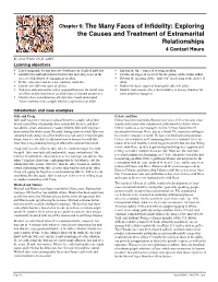 Exploring the Causes and Treatment of Extramarital Relationships 4 Contact Hours