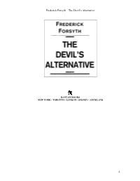 Frederick Forsyth – the Devil's Alternative 4