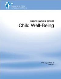 Nscaw Ii Wave 2 Report: Child Well-Being