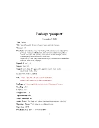 Package 'Passport'
