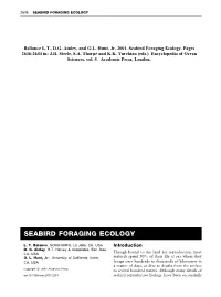 Seabird Foraging Ecology