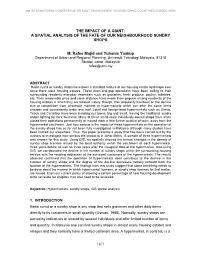 The Impact of a Giant: a Spatial Analysis of the Fate of Our Neighbourhood Sundry Shops