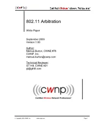 802.11 Arbitration