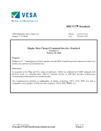 DDC/CI ™ Standard