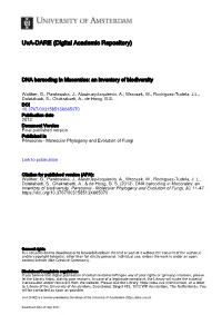 DNA Barcoding in &lt;I&gt;Mucorales&lt;/I&gt;: an Inventory of Biodiversity