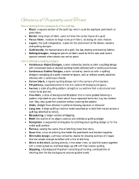 Glossary for Machine Quilting