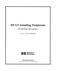 HP-UX Installing Peripherals