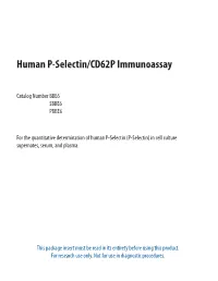 Human P-Selectin/CD62P Parameter