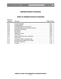 Minimum Design Standards Chapter 9