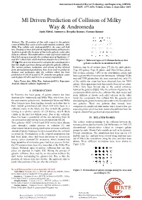 Ml Driven Prediction of Collision of Milky Way & Andromeda