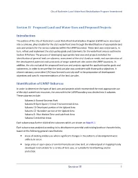 Section IV 1 Section IV Proposed Land and Water Uses And