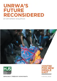 Unrwa's Future Reconsidered