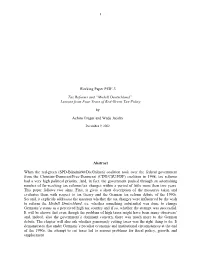 Working Paper PEIF-3 Tax Reforms and “Modell Deutschland”