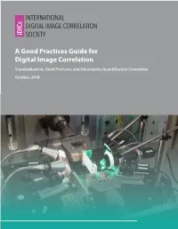 A Good Practices Guide for Digital Image Correlation