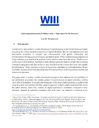 Addressing Information Pollution with a “Superfund for the Internet”