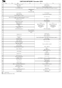 CARTOON NETWORK December 2018