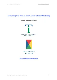 Everything You Need to Know About Internet Marketing