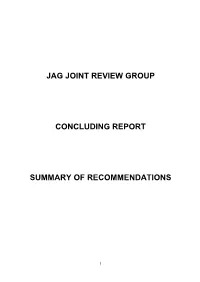 Jag Joint Review Group Concluding Report
