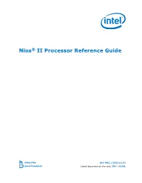 Nios® II Processor Reference Guide