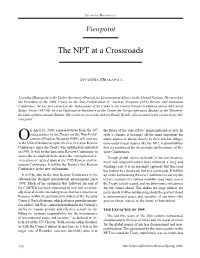NPR 7.1: the NPT at a Crossroads