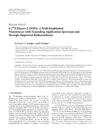 6-[18 F] Fluoro-L-DOPA: a Well-Established Neurotracer with Expanding Application Spectrum and Strongly Improved Radiosyntheses