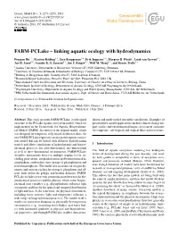 FABM-Pclake – Linking Aquatic Ecology with Hydrodynamics