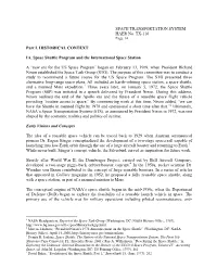 SPACE TRANSPORTATION SYSTEM HAER No. TX-116 Part I