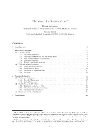 The Value of a Statistical Life∗†