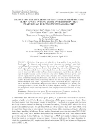 Detecting the Duration of Incomplete Obstructive Sleep Apnea Events Using Interhemispheric Features of Electroencephalography