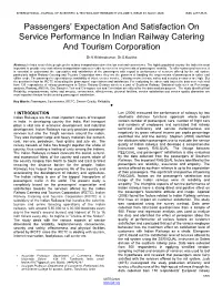 Passengers' Expectation and Satisfaction on Service