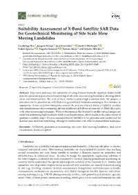 Suitability Assessment of X-Band Satellite SAR Data for Geotechnical Monitoring of Site Scale Slow Moving Landslides