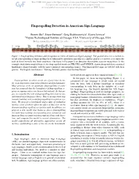 Fingerspelling Detection in American Sign Language
