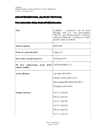 Non-Interventional (Ni) Study Protocol
