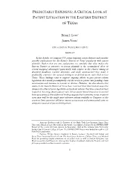 Predictably Expensive:Ac Ritical Look at Patent