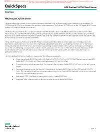 Quickspecs HPE Proliant Xl750f Gen9 Server Overview