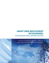 Smart Grid Deployment in Colorado: Challenges and Opportunities