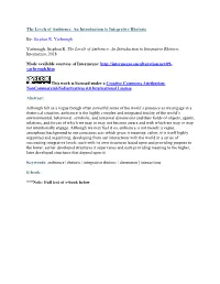 The Levels of Ambience: an Introduction to Integrative Rhetoric by Stephen R