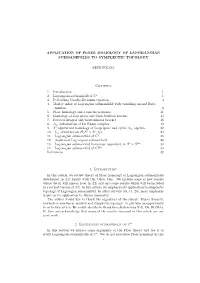 Application of Floer Homology of Langrangian Submanifolds to Symplectic Topology