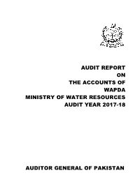 Audit Report on the Accounts of Wapda Ministry of Water Resources Audit Year 2017-18
