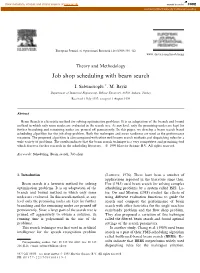 Job Shop Scheduling with Beam Search