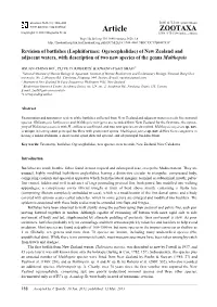 Lophiiformes: Ogcocephalidae) of New Zealand and Adjacent Waters, with Description of Two New Species of the Genus Malthopsis